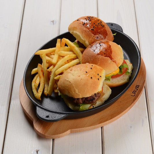 Oval baking dish + cutting board 18x24.5cm