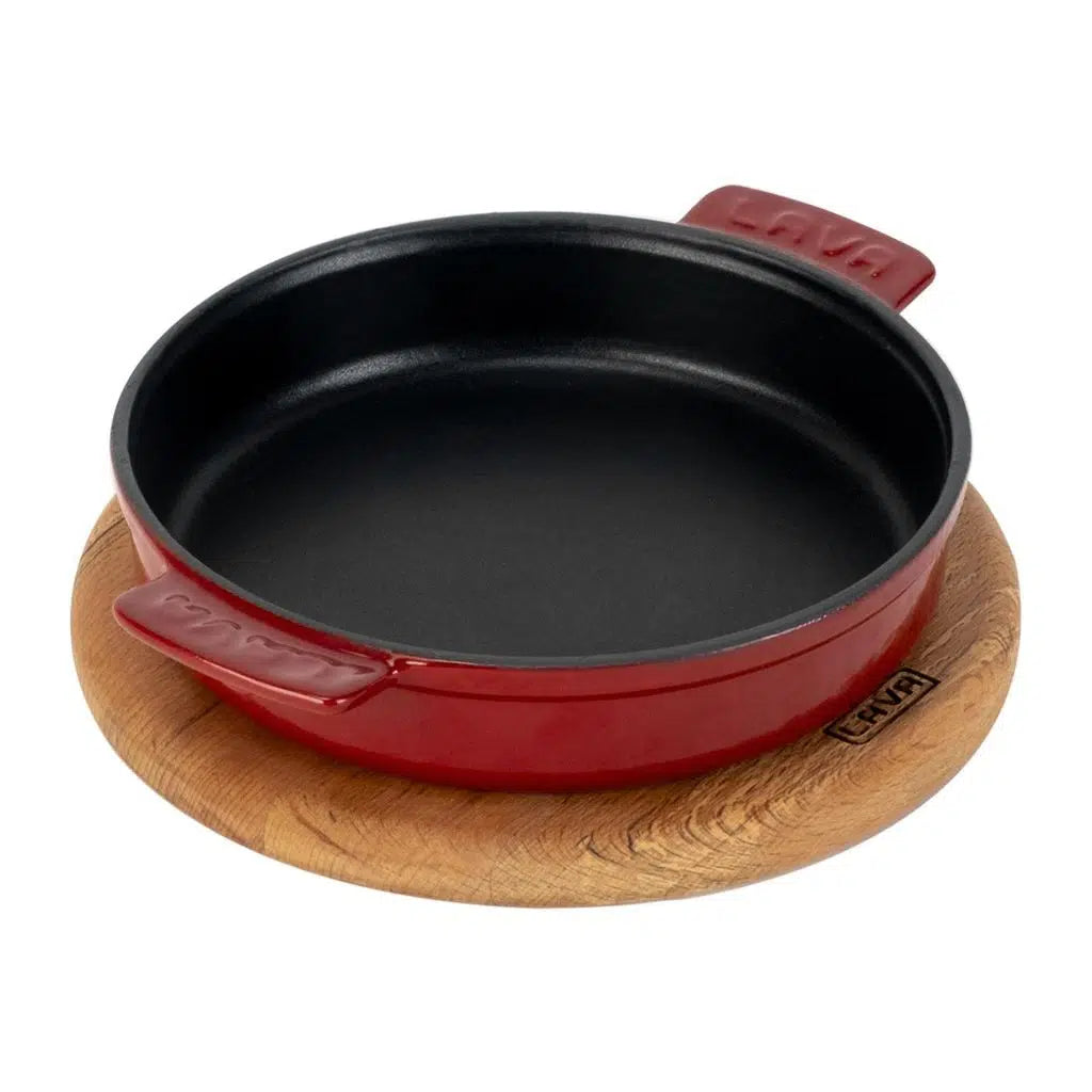 Tenxhere e rrumbullaket e kuqe e erret 17cm