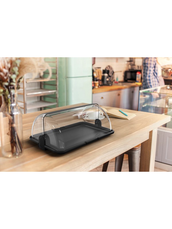 Schwarzer Lebensmittelbehälter 46,5x31,5x19,5cm