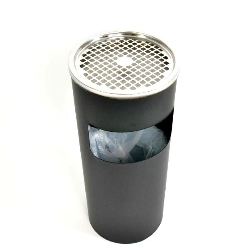 Black cigarette bin