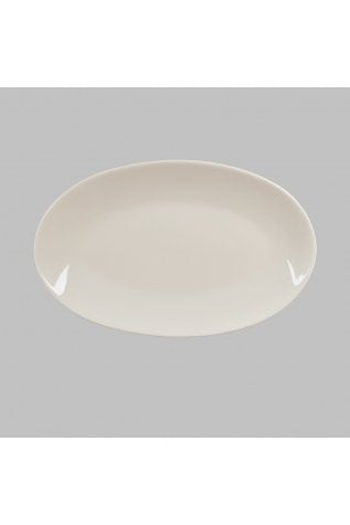Ovaler weißer Teller 32 cm  PORCELANI