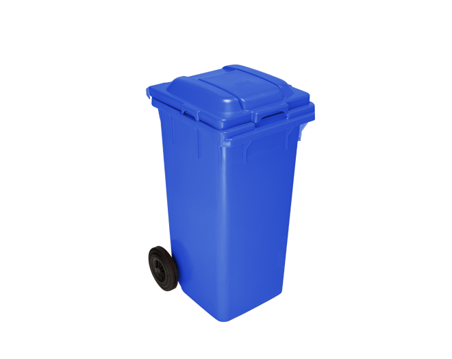 Kosh mbeturina me pedale 120Lt Kuq / Blu