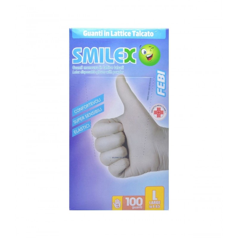 Latex White Gloves L x100pcs