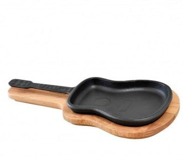 Servierplatte GIZE + Holz in Gitarrenform 12x15cm