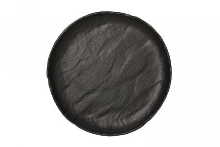 Brotplatte Vulcania schwarz 16cm PORZELLAN