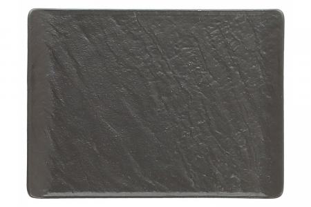 Teller 20x15cm Vulcania schwarz PORZELLAN