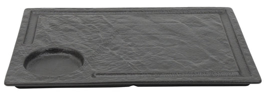 Pjate bifteku vulcania black 33x24cm   PORCELANI