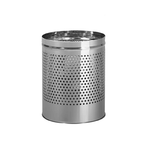 Waste bin with holes 12 lt stainless steel